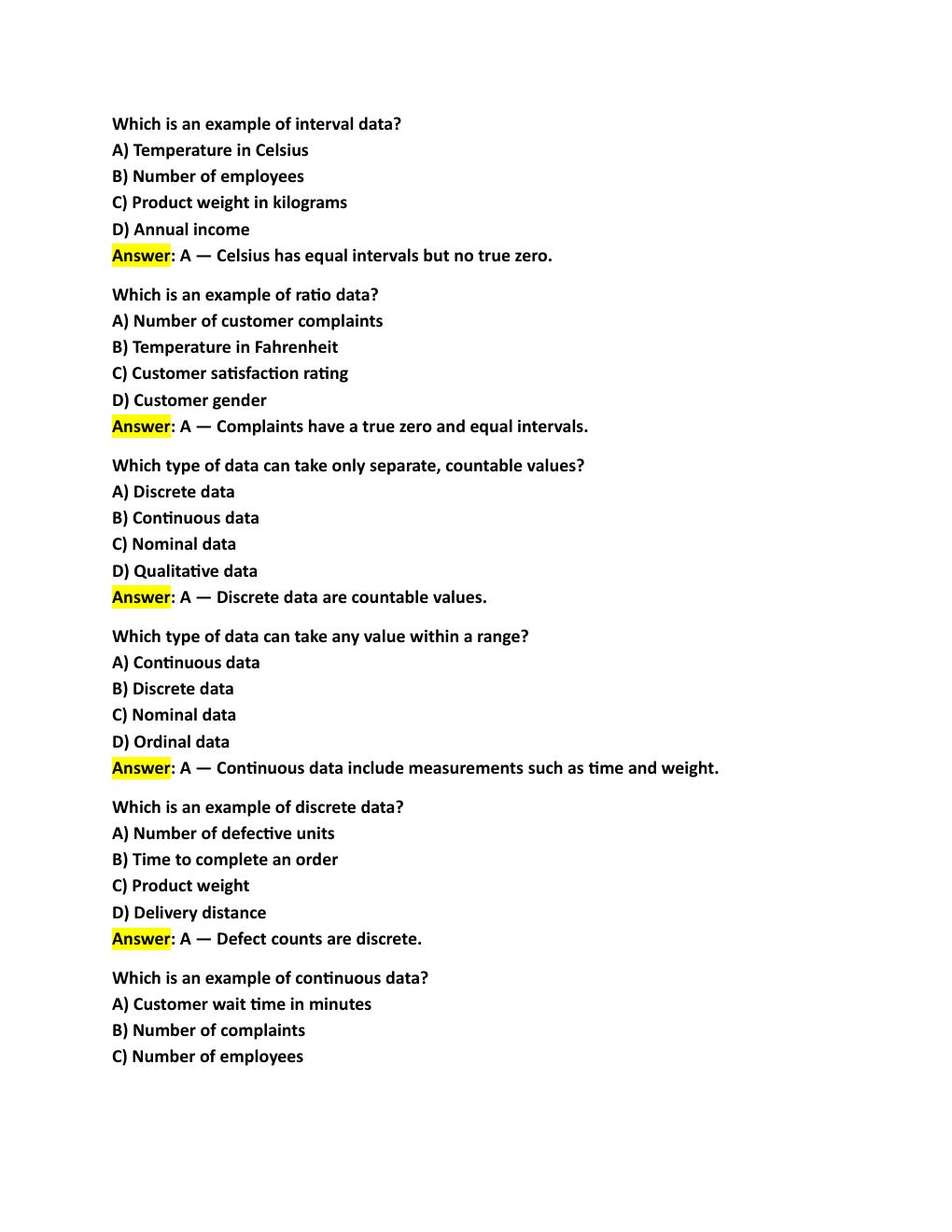 Preview page 7 of WGU C207 OBJECTIVE ASSESSMENT  DATA-DRIVEN DECISION MAKING: QUESTIONS  WITH ANSWERS AND EXPLANATIONS
