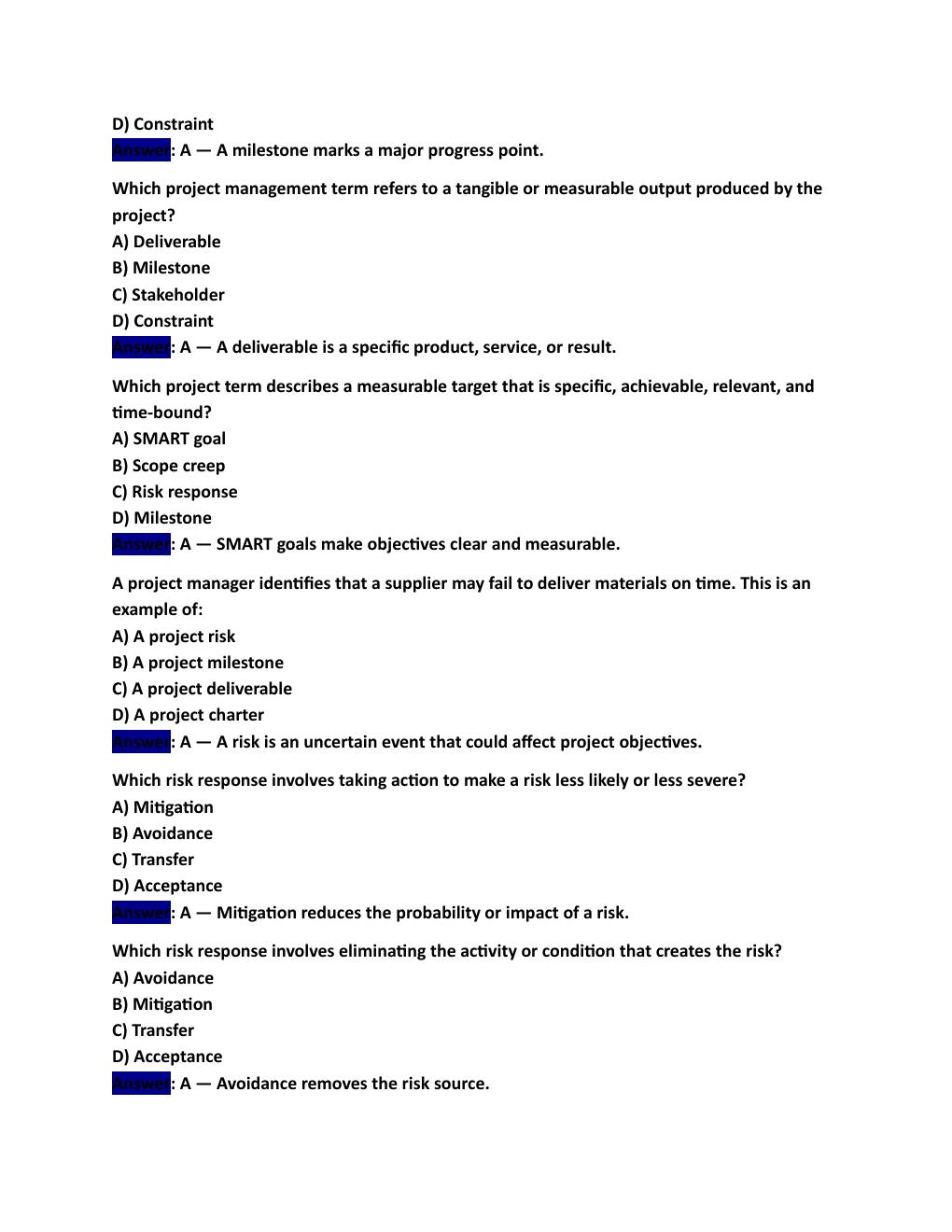 Preview page 4 of WGU D079 – Business Environment  Applications II: Process, Logistics, and  Operations: 100 Questions with Answers  and E