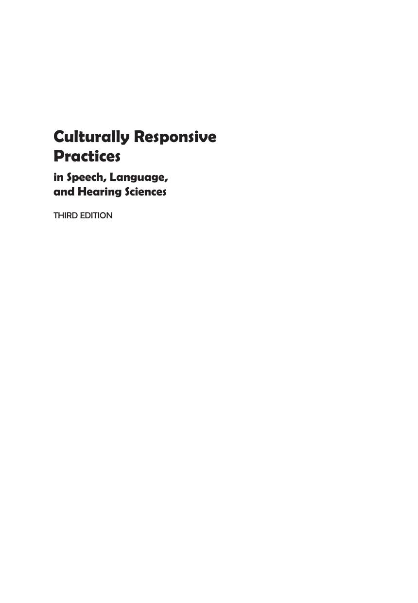 Preview page 2 of Culturally Responsive Practices in Speech Language and Hearing Sciences 3rd Edition By Yvette Hyter, Marlene Salas-Prova