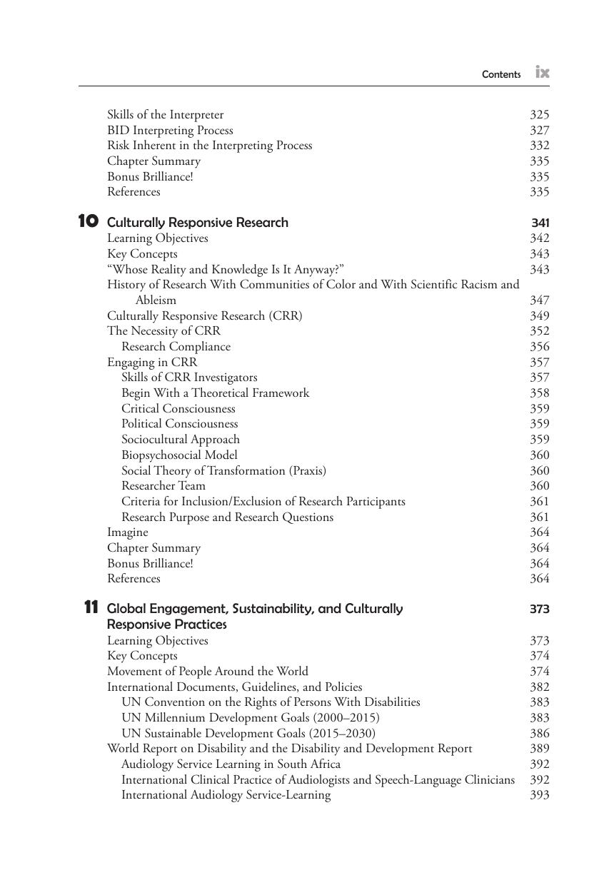 Preview page 9 of Culturally Responsive Practices in Speech Language and Hearing Sciences 3rd Edition By Yvette Hyter, Marlene Salas-Prova