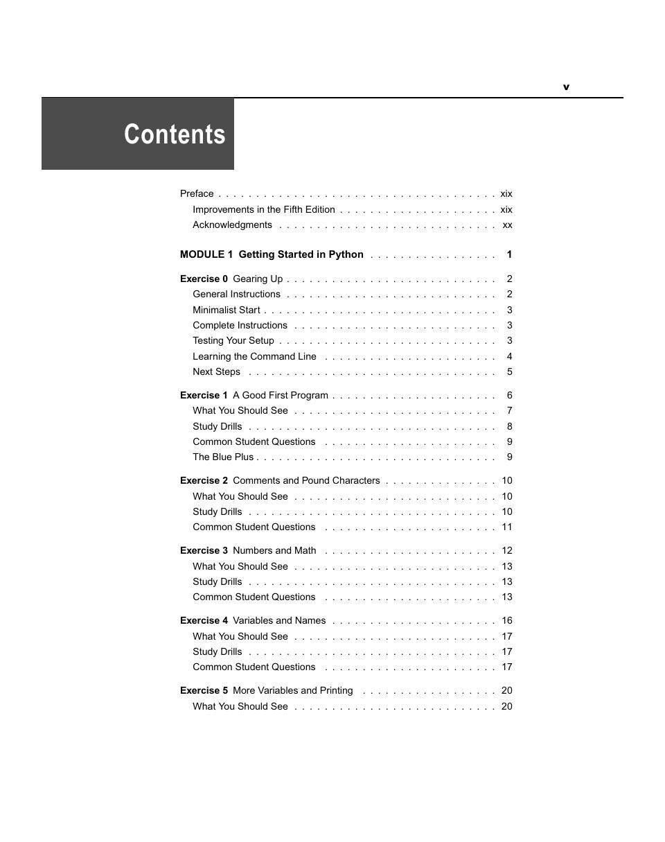 Preview page 5 of Learn Python the Hard Way 5th Edition By Zed Shaw ISBN: 9780138270575