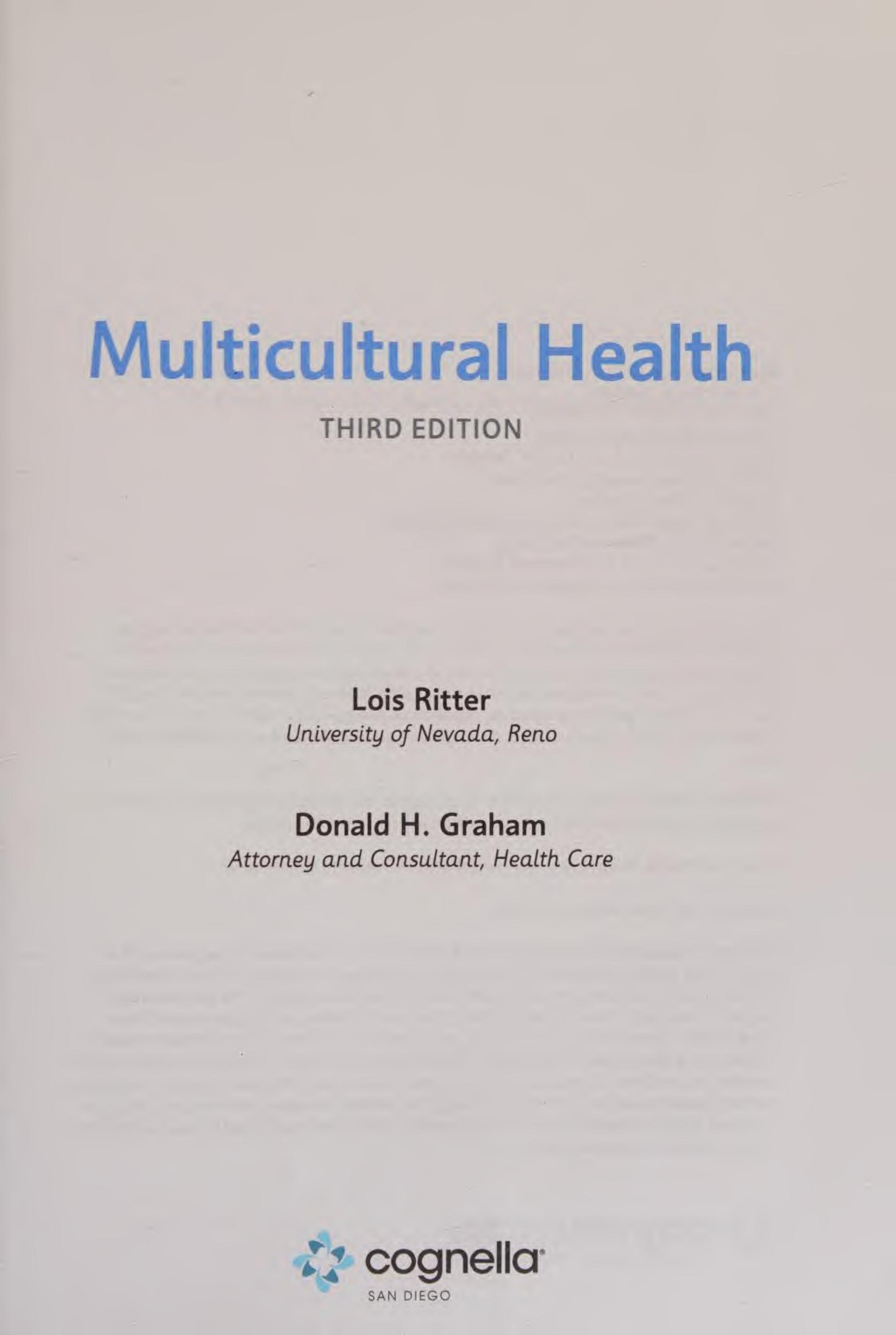 Preview page 3 of Multicultural Health 3rd Edition By Lois Ritter, Donald Graham