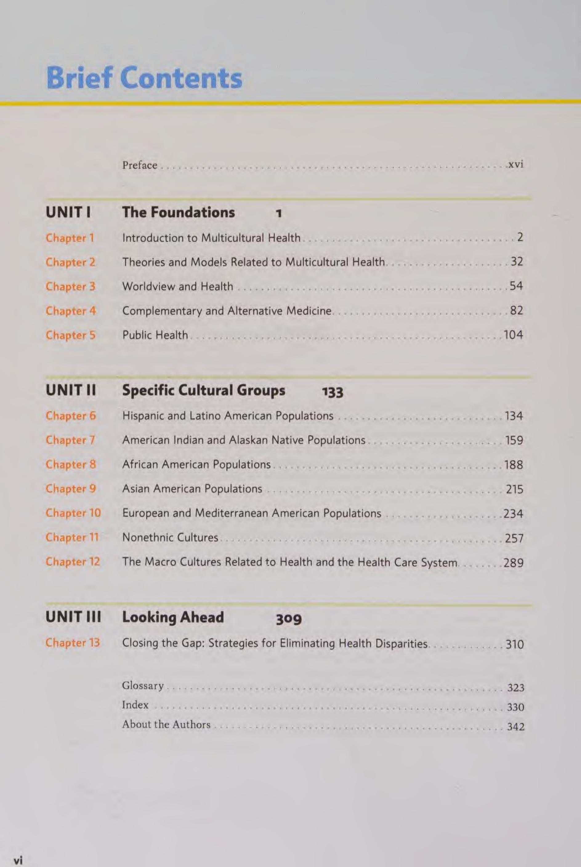 Preview page 6 of Multicultural Health 3rd Edition By Lois Ritter, Donald Graham