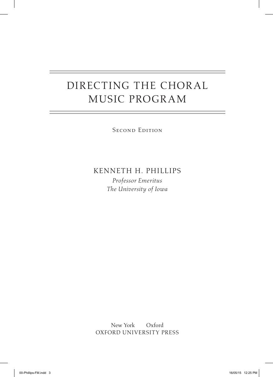 Preview page 4 of Directing the Choral Music Program 2nd Edition By Kenneth Phillips