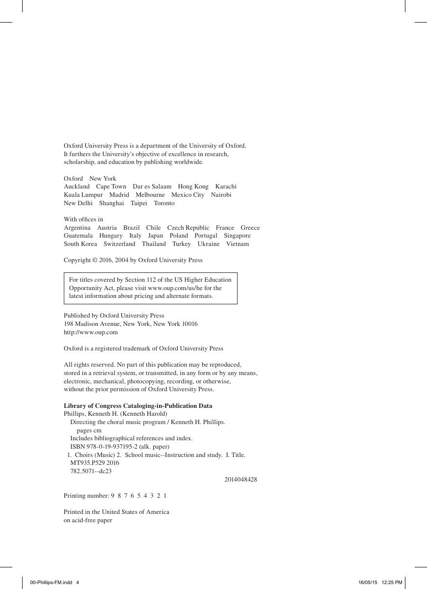 Preview page 5 of Directing the Choral Music Program 2nd Edition By Kenneth Phillips