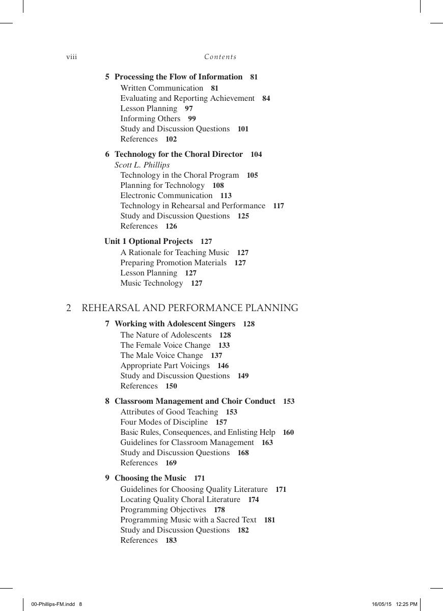 Preview page 9 of Directing the Choral Music Program 2nd Edition By Kenneth Phillips