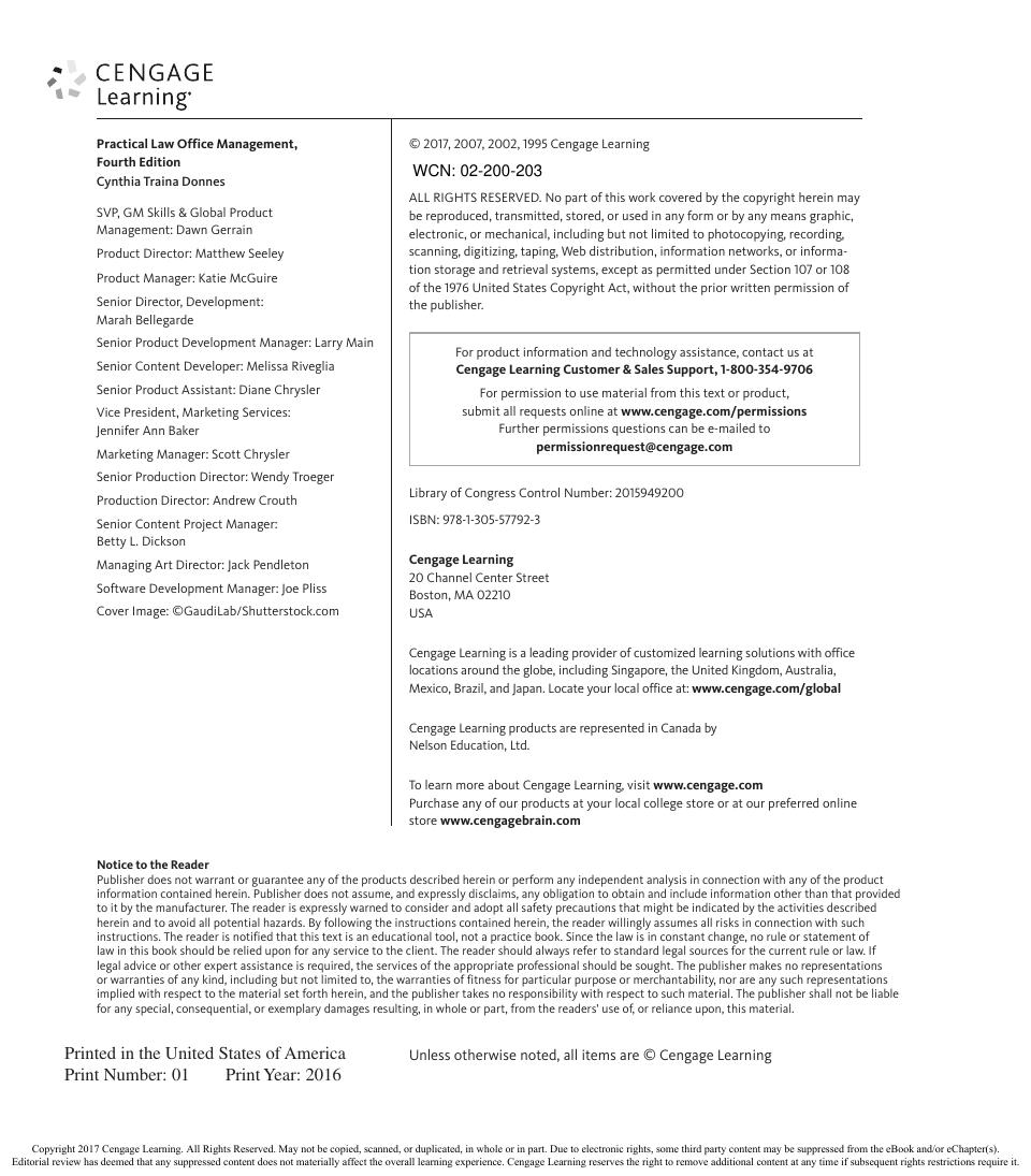 Preview page 6 of Practical Law Office Management 4th Edition By Cynthia Traina Donnes