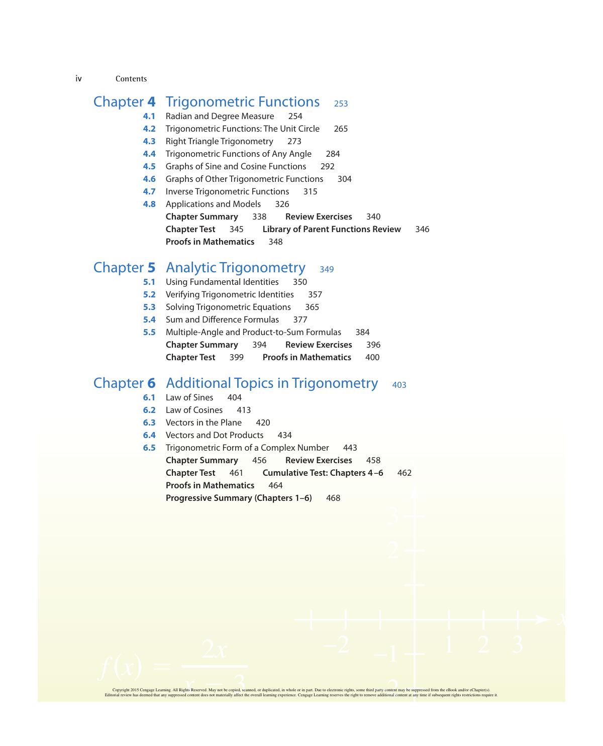 Preview page 10 of Precalculus with Limits A Graphing Approach, Texas Edition 6th Edition By Ron Larson