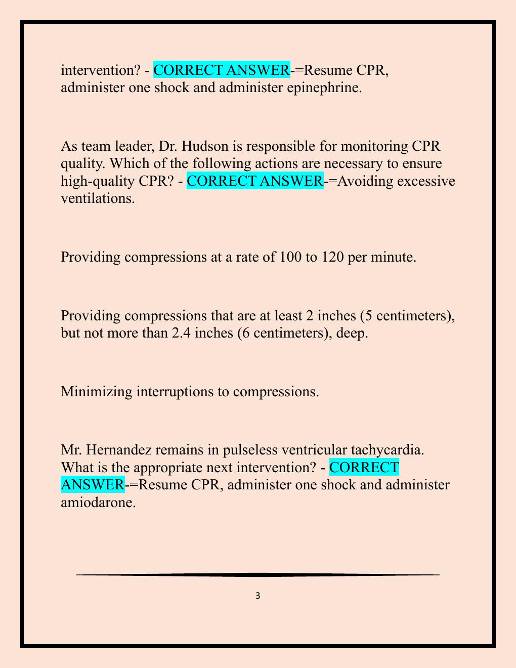 Preview page 3 of Team Response FINAL SCENARIO Javier Hernandez (Ihuman Case Study) Exam with Well Updated Questions and Verified Answers