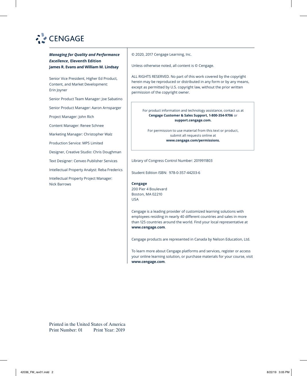 Preview page 3 of Managing for Quality and Performance Excellence 11th Edition By James Evans, William Lindsay