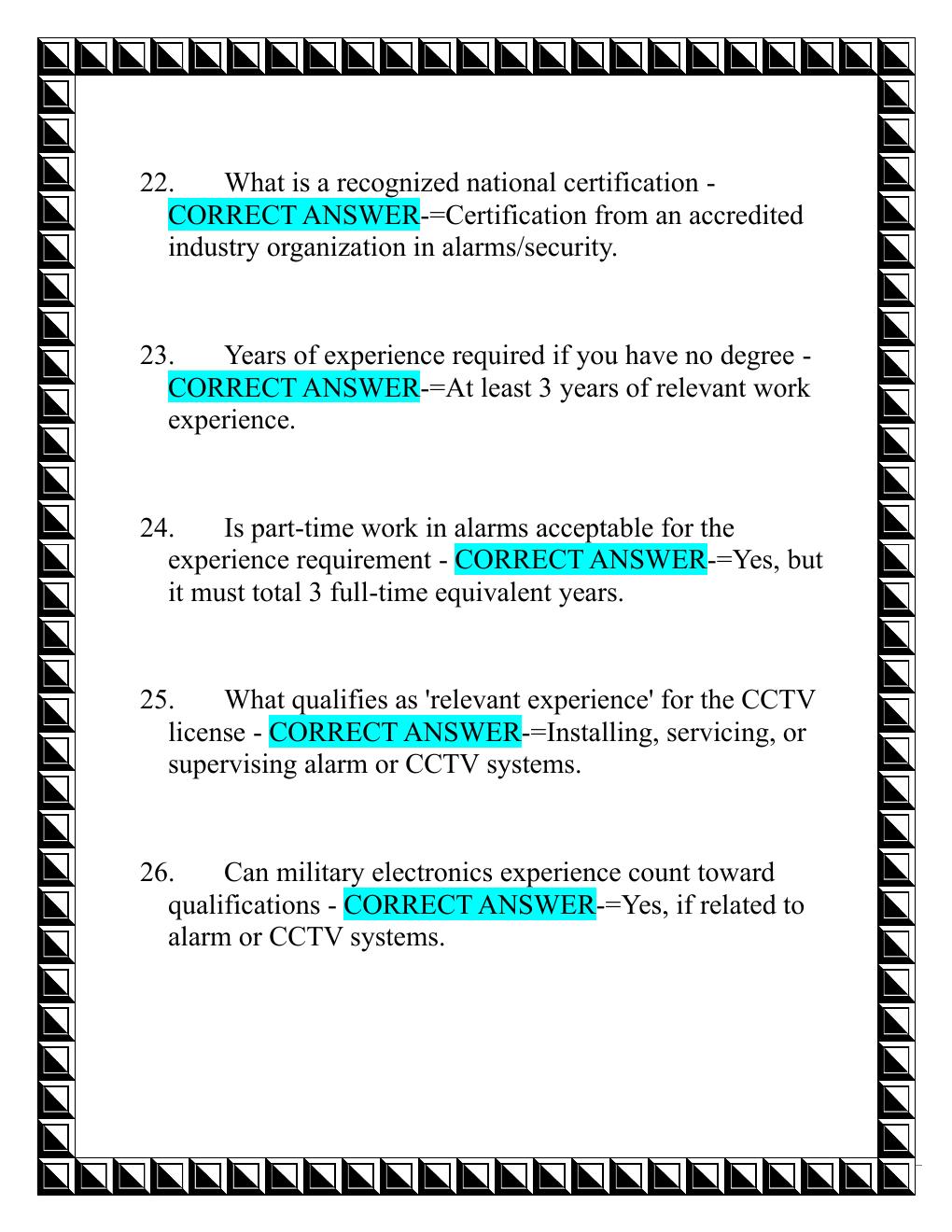 Preview page 5 of Tennessee CCTV Qualifying Agent Licensing &  Certification Guide Midterm Exam with Well  Updated Questions and Verified