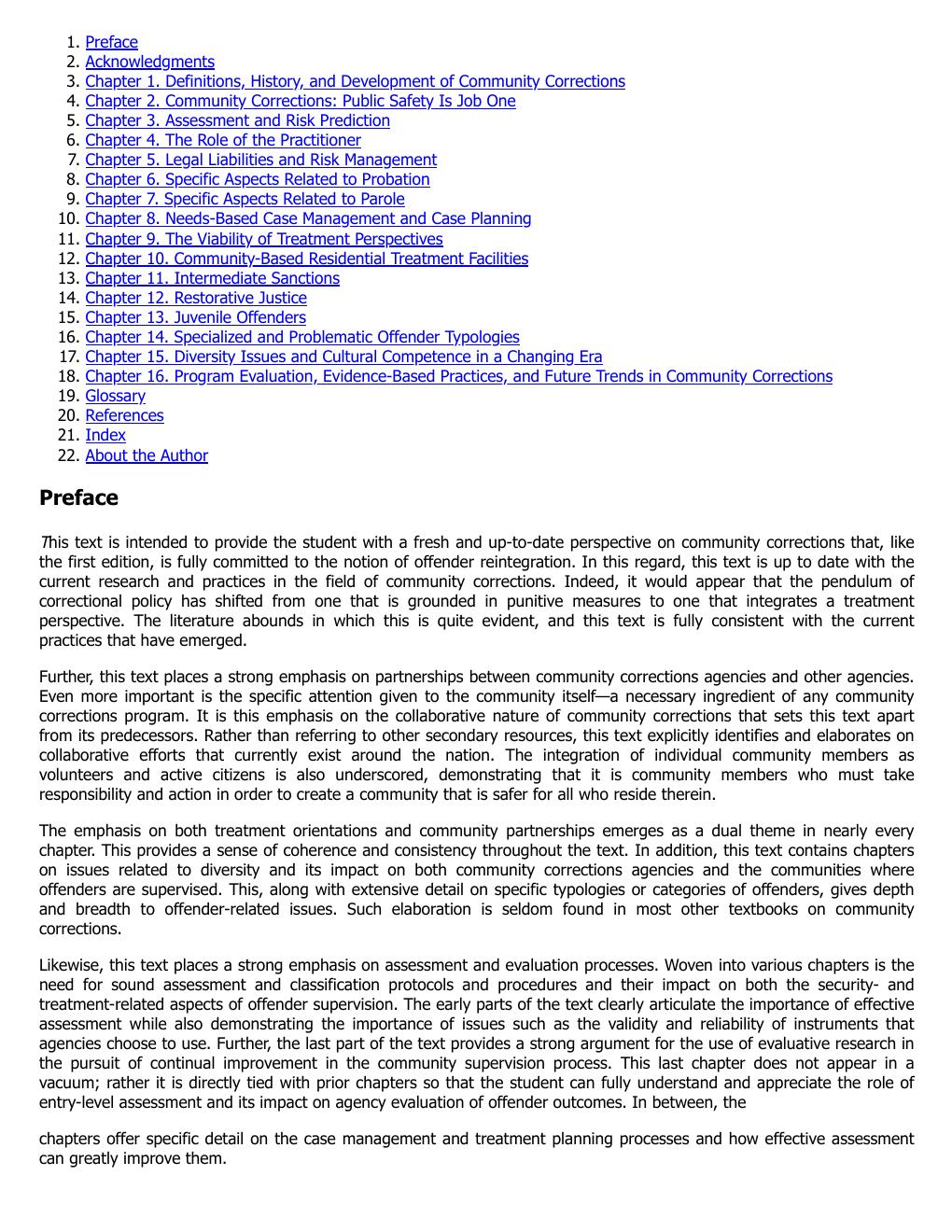 Preview page 5 of Community Corrections 2nd Edition By Robert Hanser