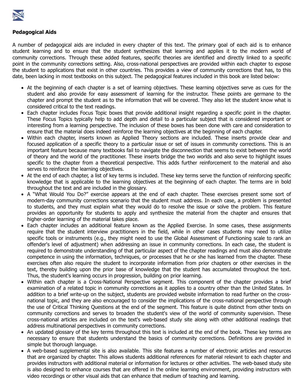 Preview page 7 of Community Corrections 2nd Edition By Robert Hanser