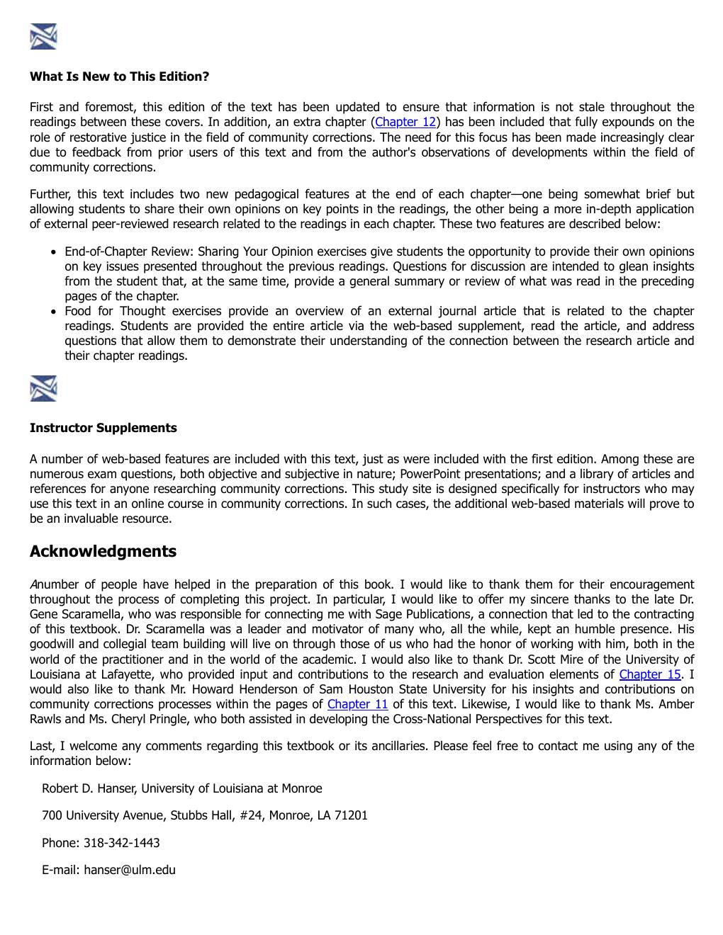 Preview page 8 of Community Corrections 2nd Edition By Robert Hanser