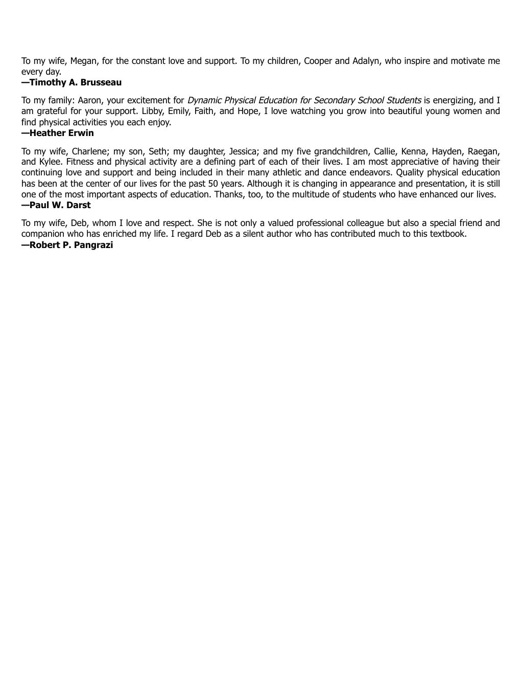 Preview page 4 of Dynamic Physical Education for Secondary School Students 10th Edition By Timothy Brusseau, Heather Erwin, Paul Darst, Ro