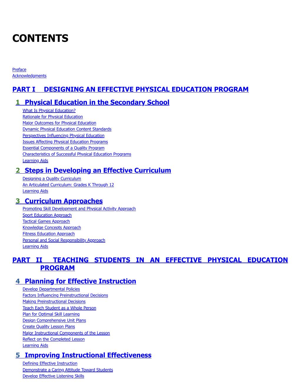 Preview page 5 of Dynamic Physical Education for Secondary School Students 10th Edition By Timothy Brusseau, Heather Erwin, Paul Darst, Ro