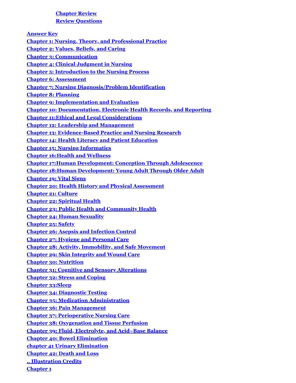 Preview page 6 of Study Guide for Fundamentals of Nursing 4th Edition By Barbara Yoost