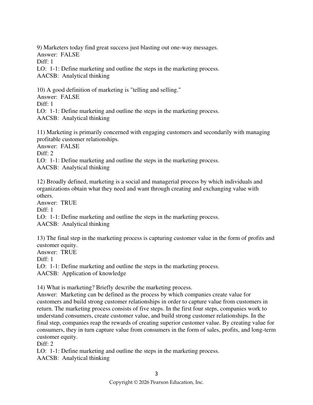 Preview page 3 of Test Bank for Marketing: An Introduction, 16th Edition Gary Armstrong