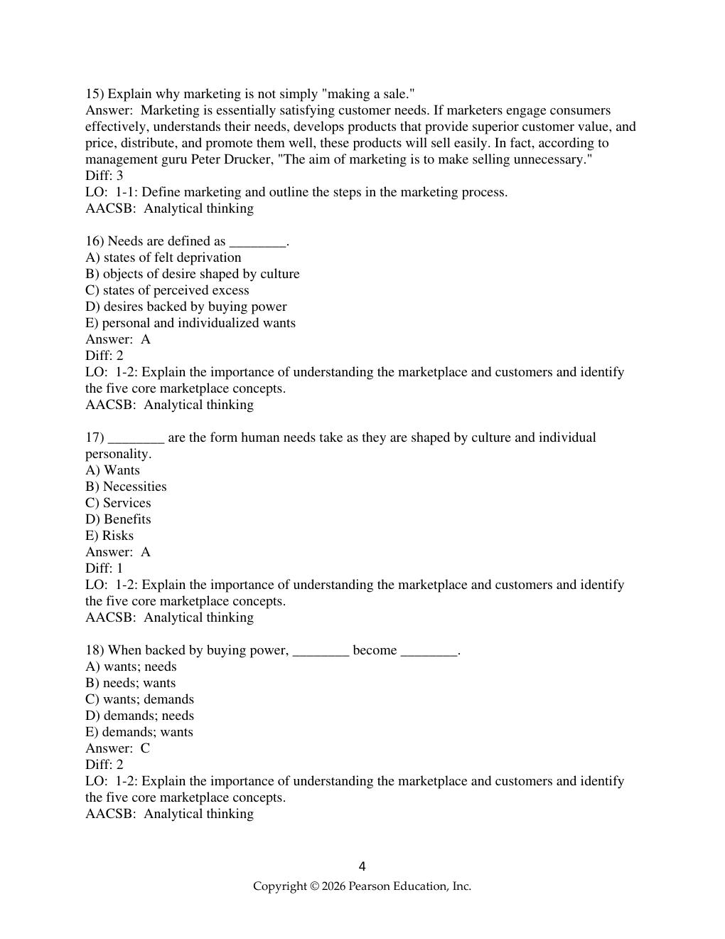Preview page 4 of Test Bank for Marketing: An Introduction, 16th Edition Gary Armstrong