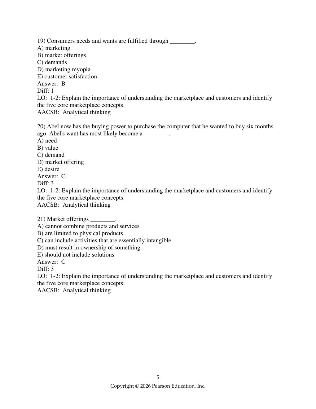 Preview page 5 of Test Bank for Marketing: An Introduction, 16th Edition Gary Armstrong