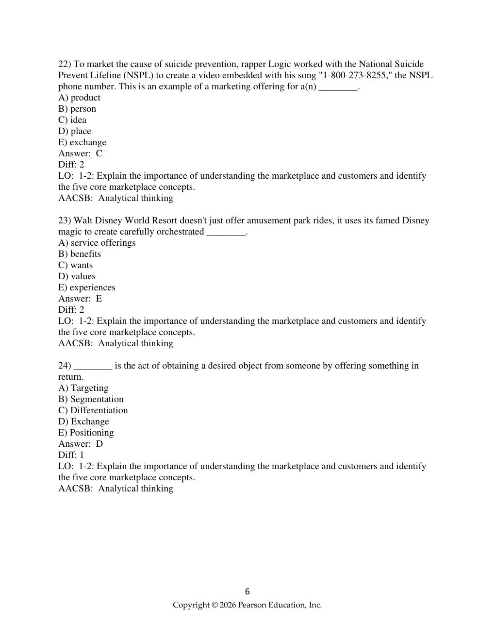 Preview page 6 of Test Bank for Marketing: An Introduction, 16th Edition Gary Armstrong
