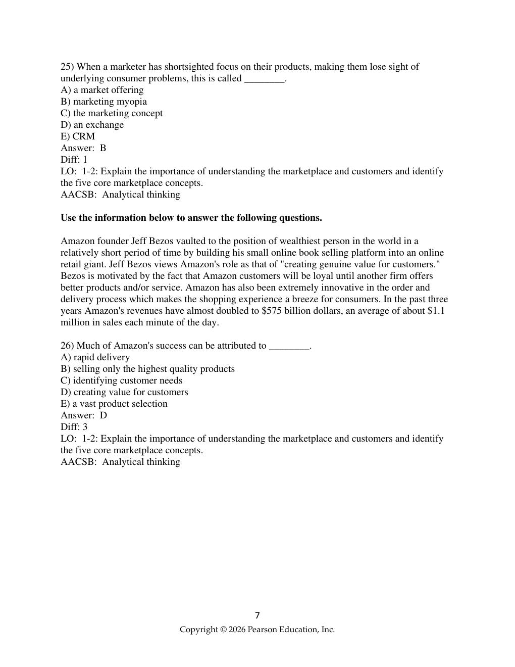 Preview page 7 of Test Bank for Marketing: An Introduction, 16th Edition Gary Armstrong