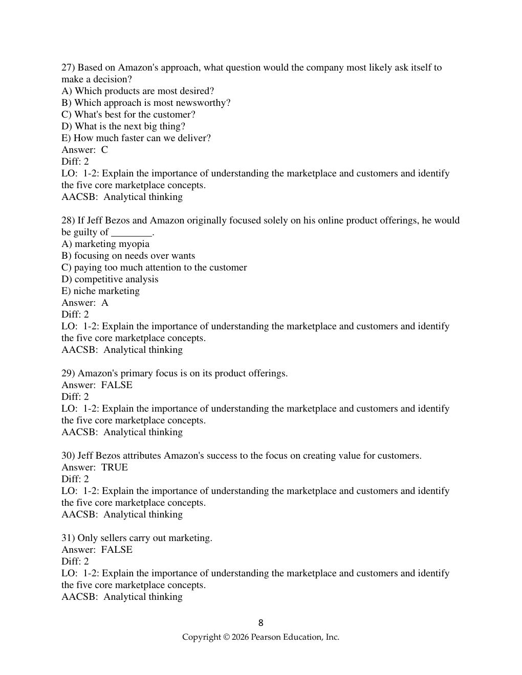 Preview page 8 of Test Bank for Marketing: An Introduction, 16th Edition Gary Armstrong