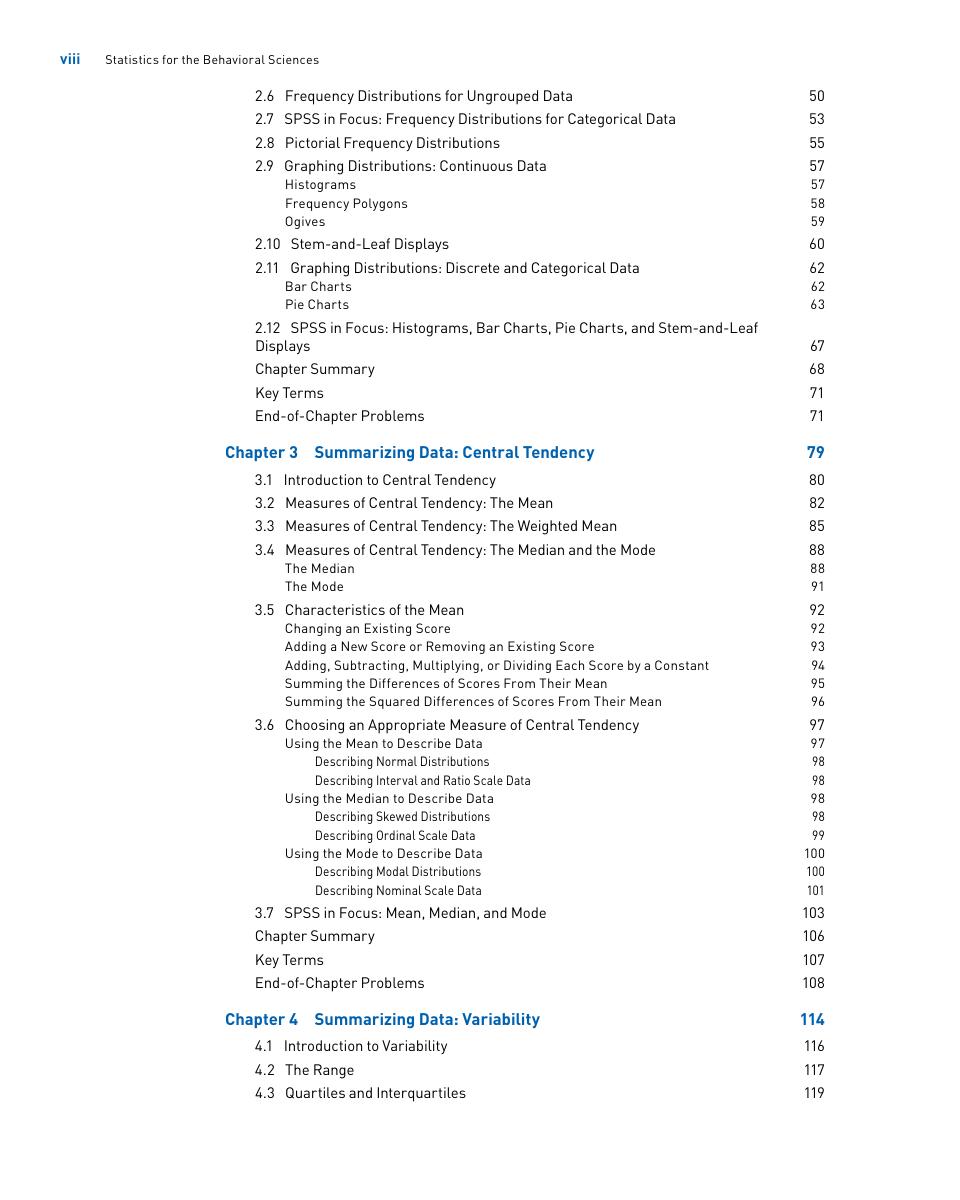 Preview page 9 of PDF(ebook) Statistics for the Behavioral Sciences, By Gregory J. Privitera, 4e