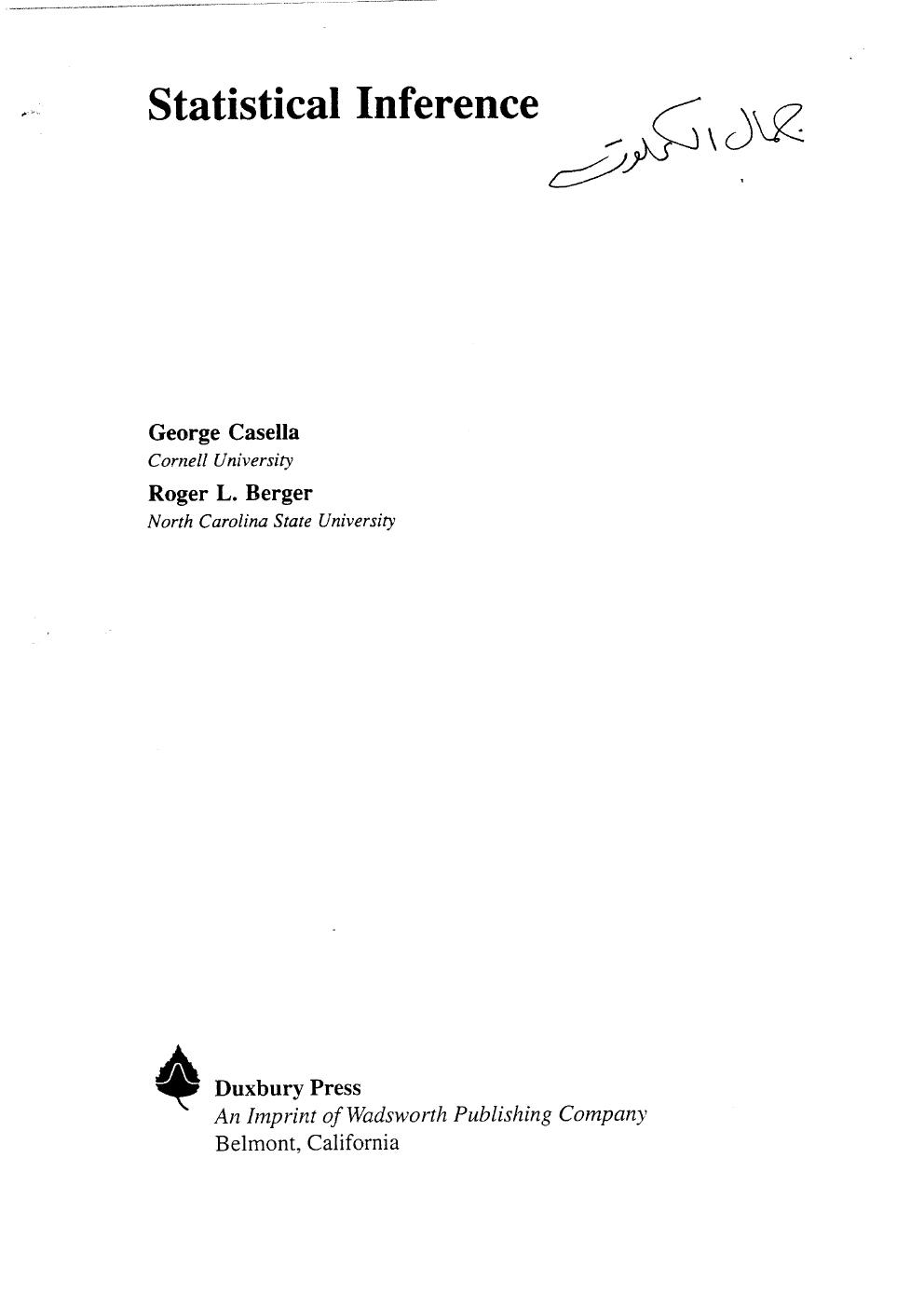 Preview page 2 of PDF(ebook) Statistical Inference ,By George Casella , Roger Berger, 2e