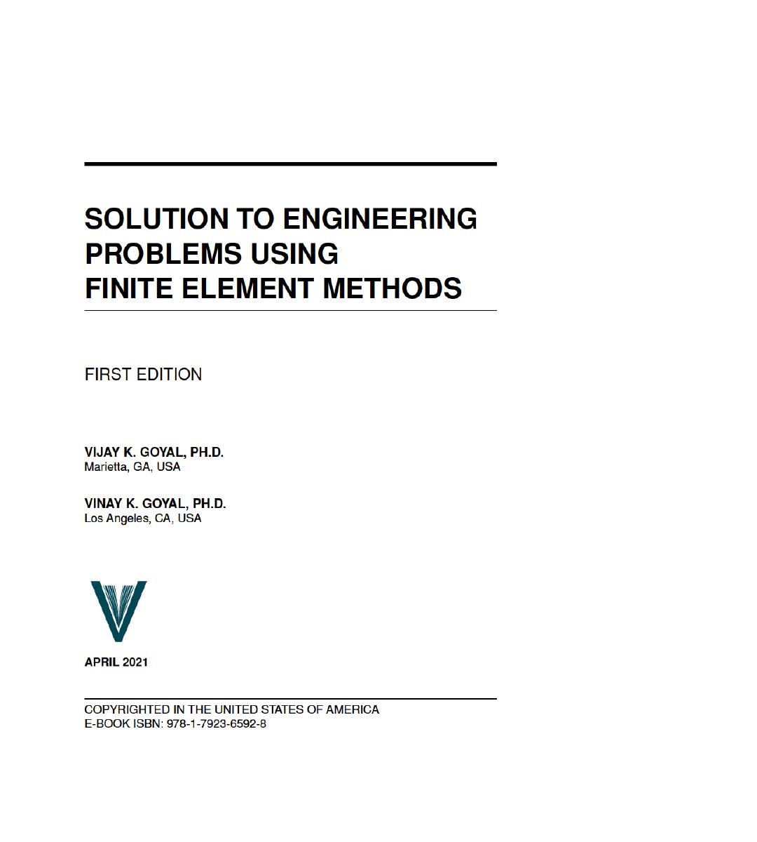 Preview page 3 of PDF(ebook) Solution To Engineering Problems Using Finite Elements, By  vijay k Goyal and Vinay k.Goyal,1e