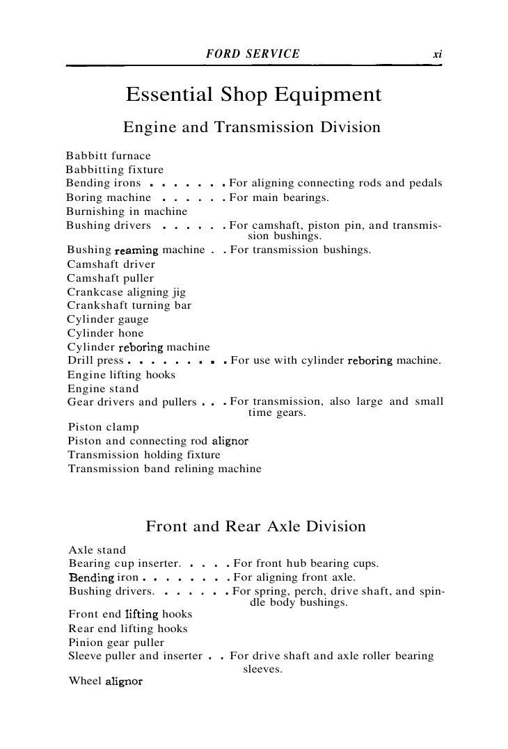 Preview page 8 of 1909-1927 Ford Model T, TT Service Manual