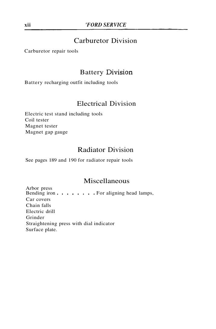 Preview page 9 of 1909-1927 Ford Model T, TT Service Manual