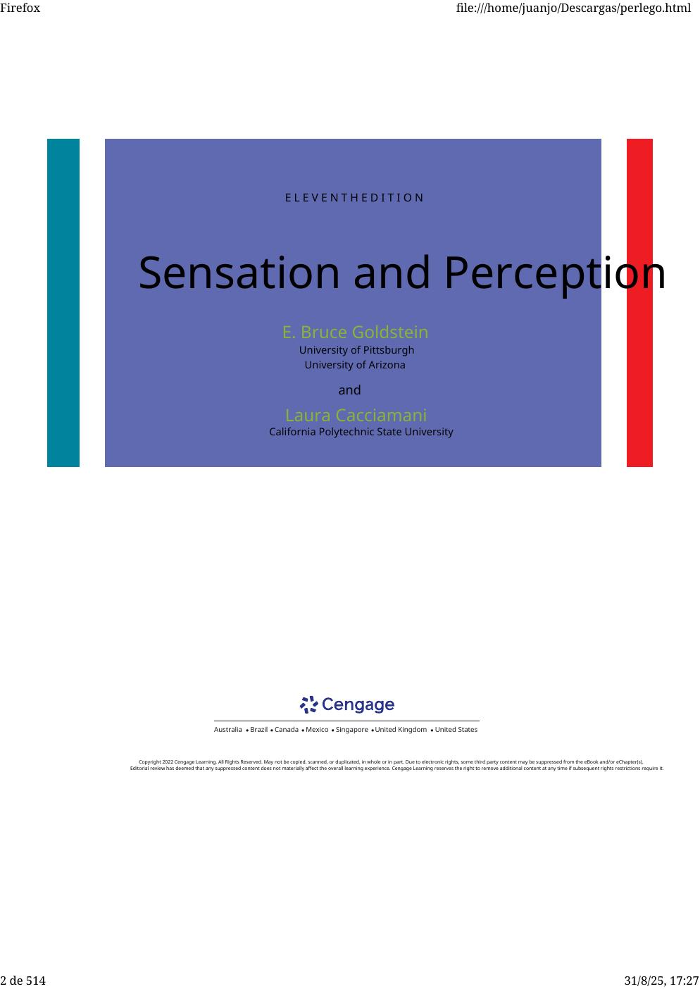 Preview page 2 of eBook [PDF] Sensation and Perception By E. Bruce Goldstein, James Brockmole