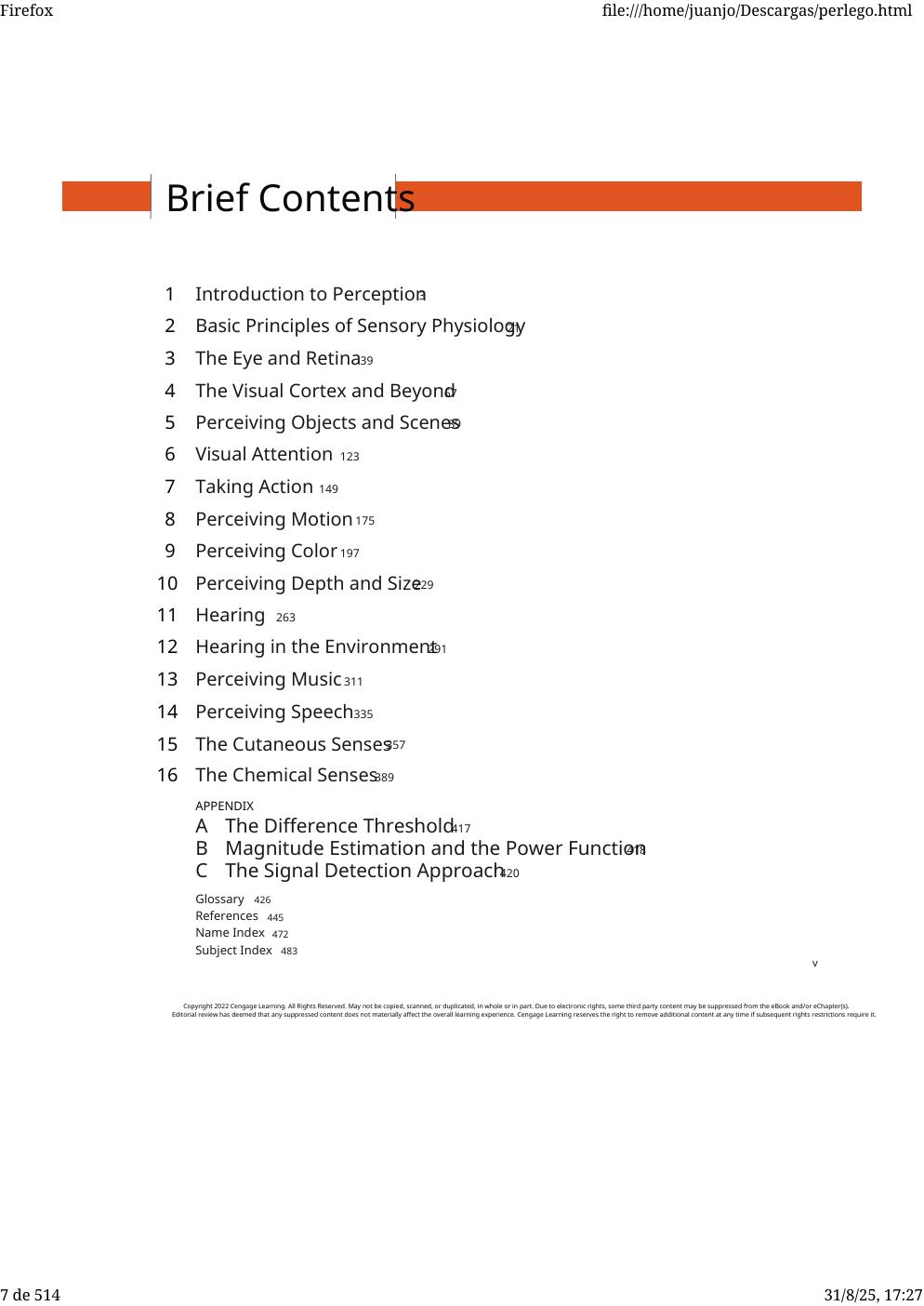 Preview page 7 of eBook [PDF] Sensation and Perception By E. Bruce Goldstein, James Brockmole