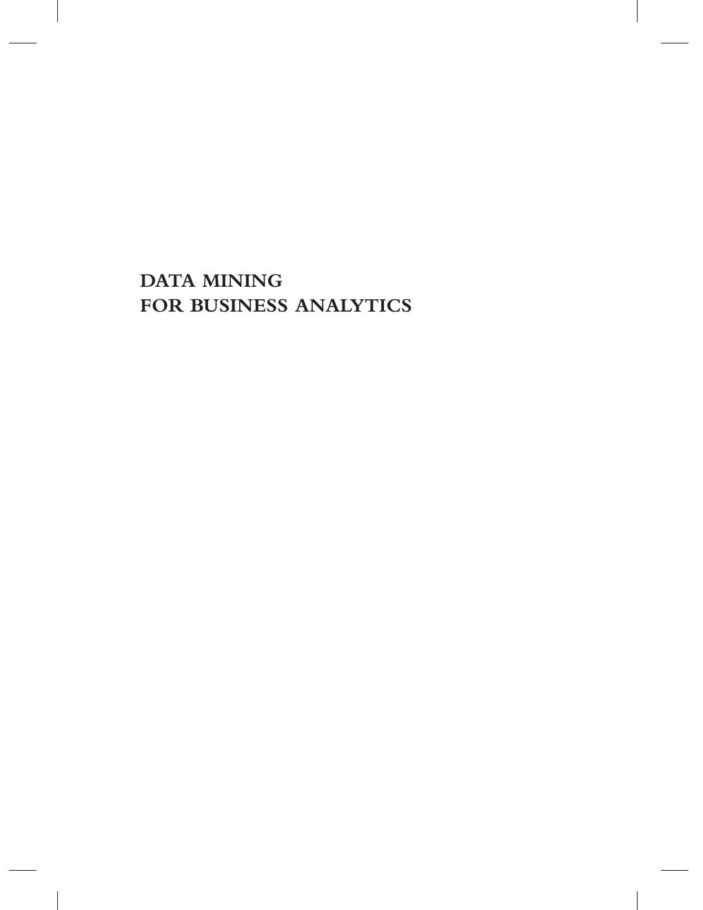 Preview page 2 of Data Mining for Business Analytics Concepts Techniques and Applications in Python 1st Edition By Shmueli, Bruce Gedeck,