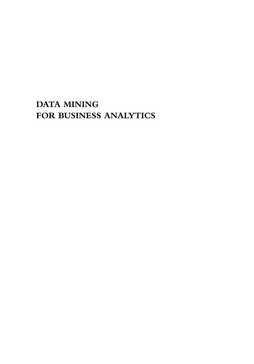 Preview page 3 of Data Mining for Business Intelligence Concepts Techniques and Applications in R 1st Edition By Galit Shmueli