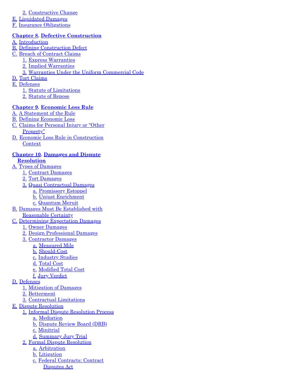 Preview page 10 of Construction Law in a Nutshell 2nd Edition By Donald Campbell