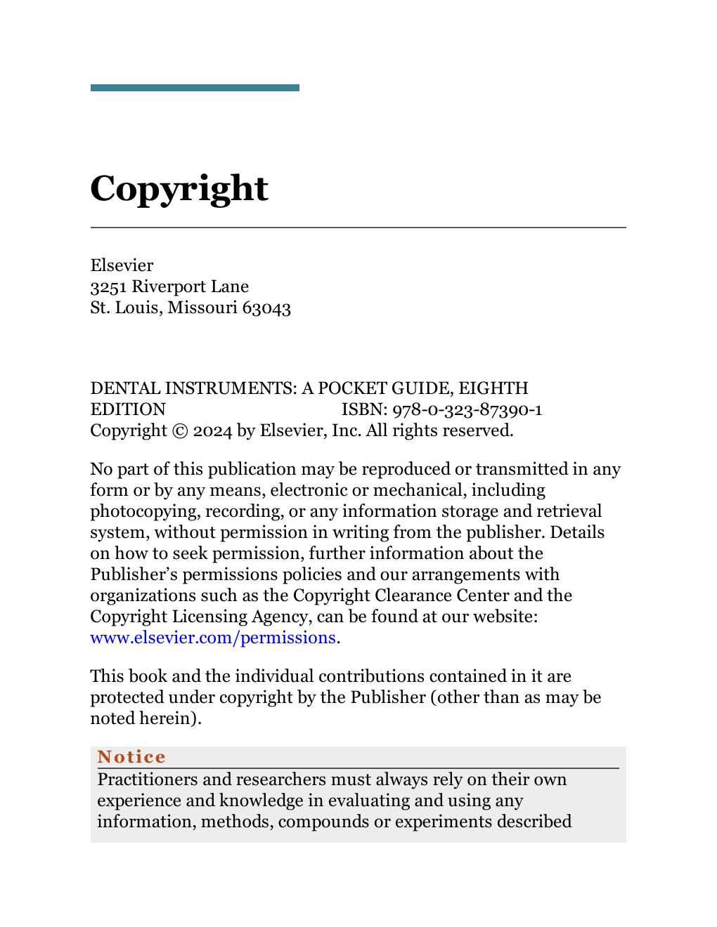 Preview page 7 of Dental Instruments A Pocket Guide 8th Edition By Linda Bartolomucci Boyd