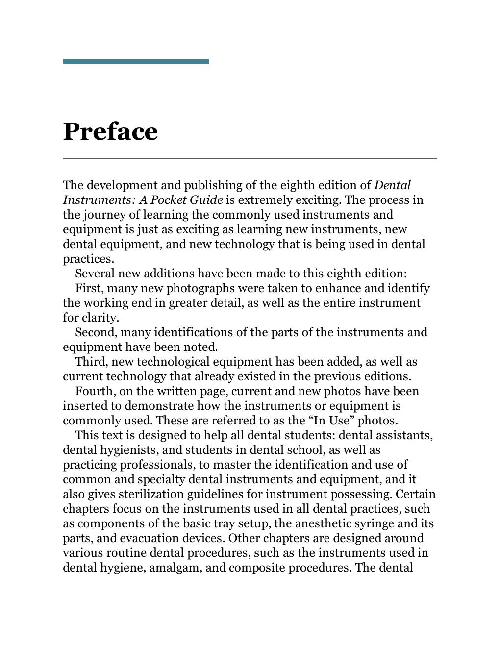 Preview page 10 of Dental Instruments A Pocket Guide 8th Edition By Linda Bartolomucci Boyd