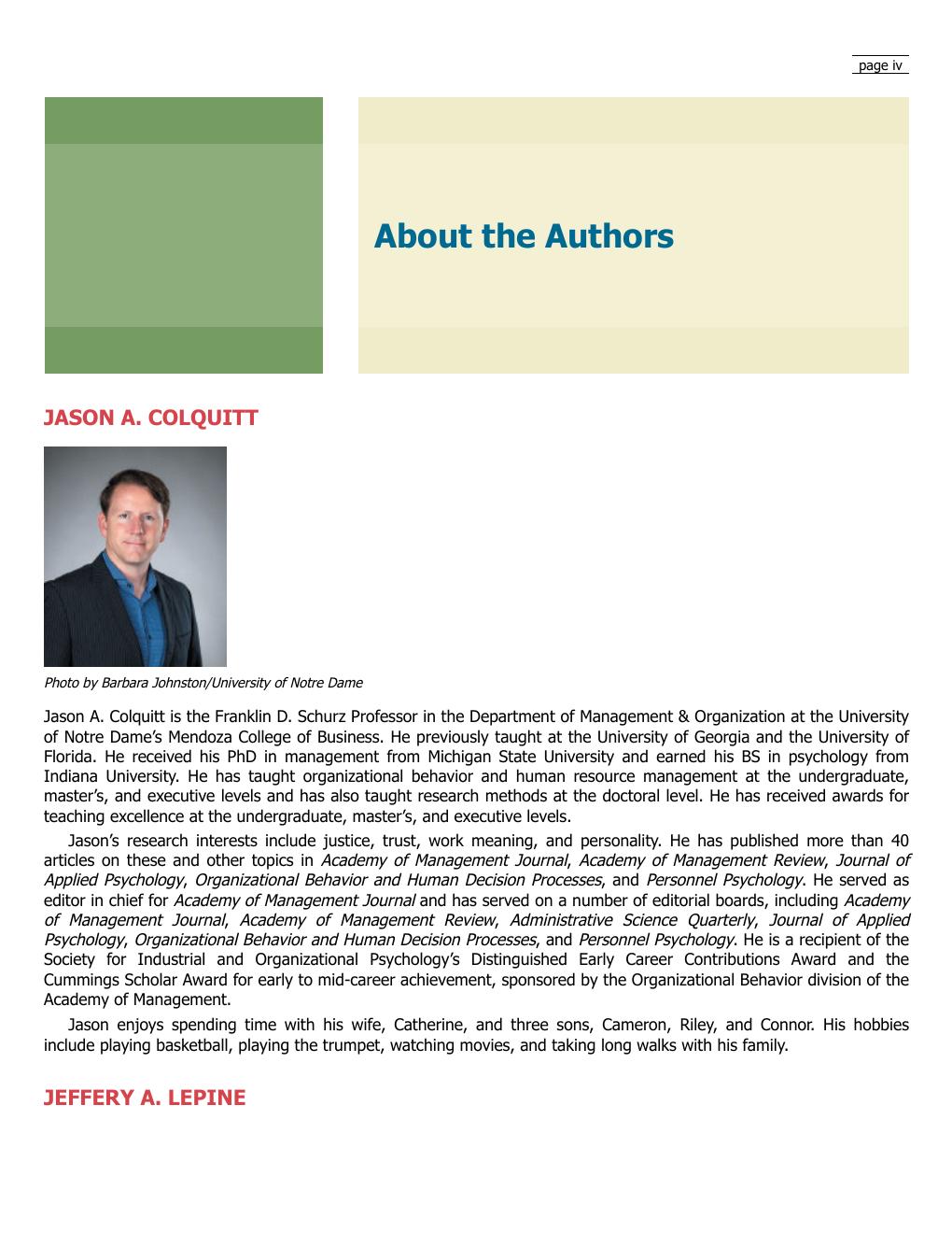 Preview page 5 of Organizational Behavior Improving Performance and Commitment in the Workplace 8th Edition By  Jason Colquitt, Jeffery Le