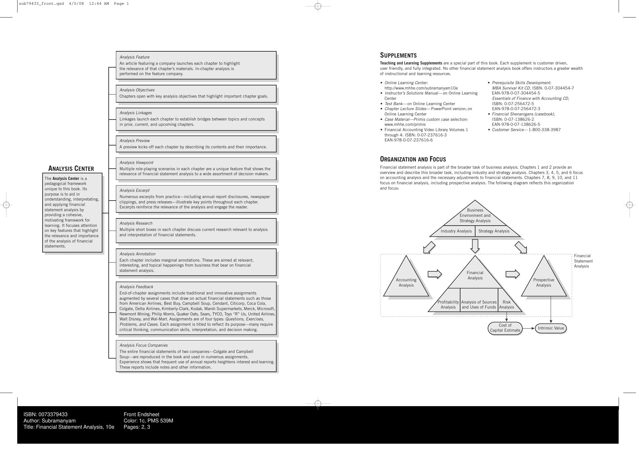 Preview page 2 of Financial Statement Analysis 10th Edition By K.Subramanyam, John Wild
