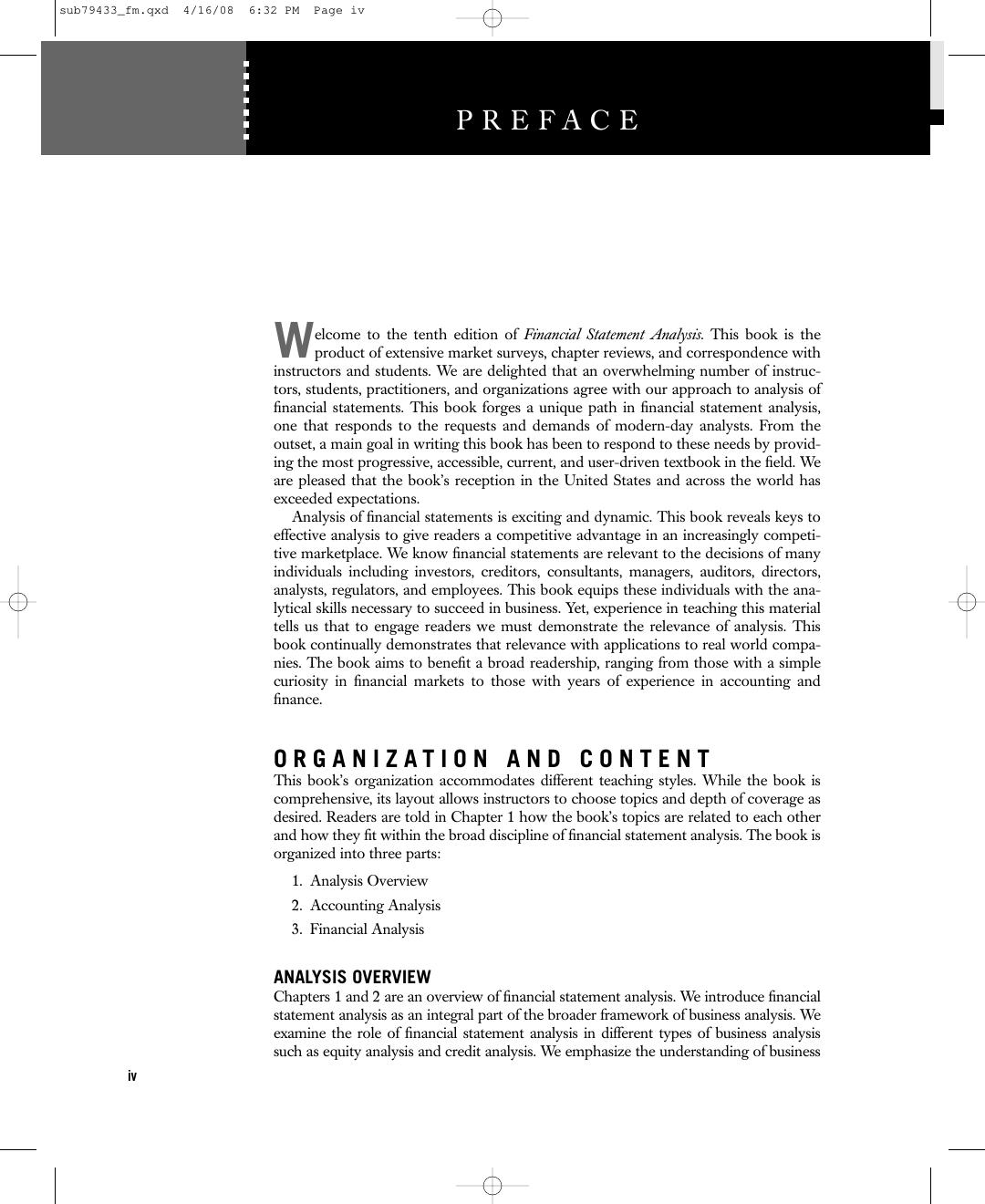Preview page 7 of Financial Statement Analysis 10th Edition By K.Subramanyam, John Wild