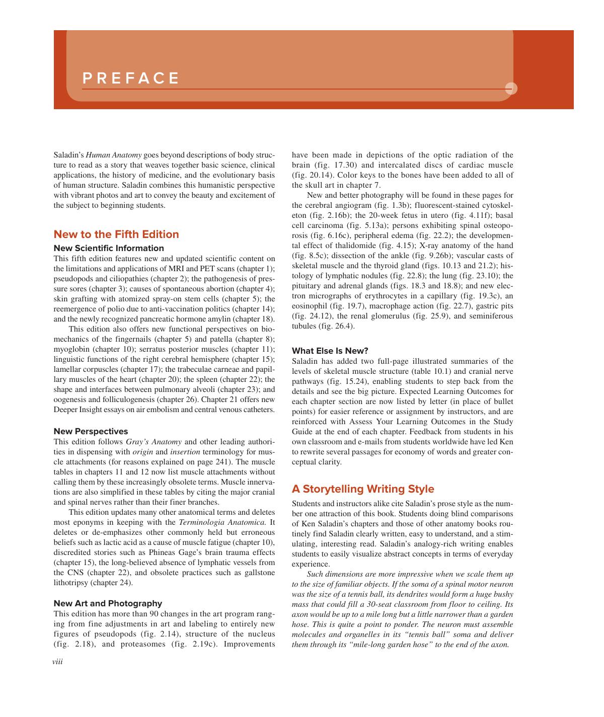 Preview page 9 of Human Anatomy 5th Edition By Kenneth Saladin