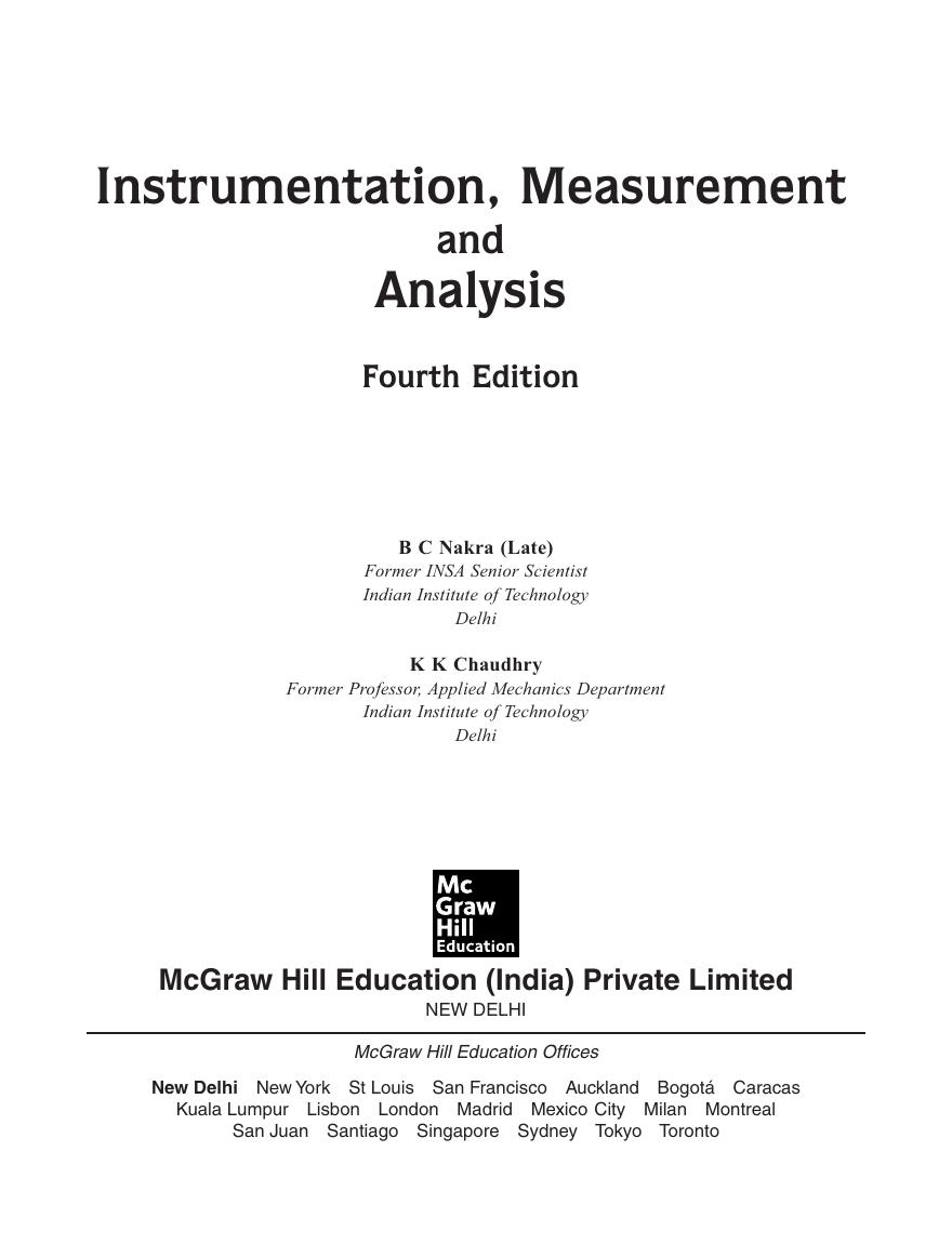 Preview page 4 of Instrumentation Measurement And Analysis 4th Edition By Chaudhry, Nakra