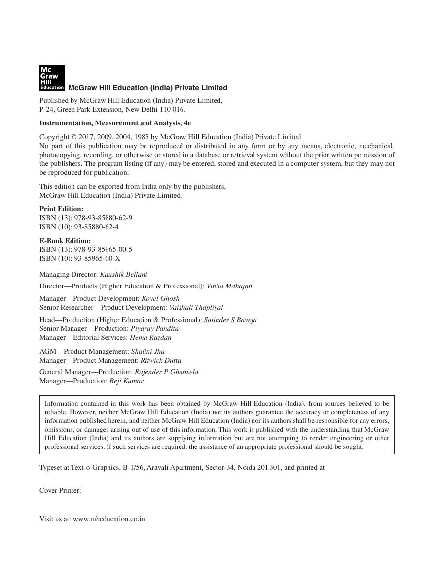Preview page 5 of Instrumentation Measurement And Analysis 4th Edition By Chaudhry, Nakra