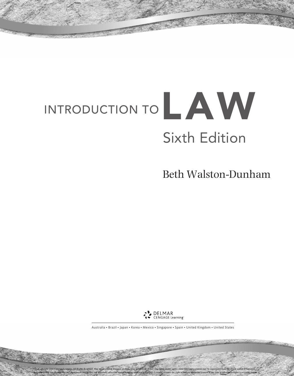 Preview page 4 of Introduction to Law 6th Edition By Beth Walston-Dunham