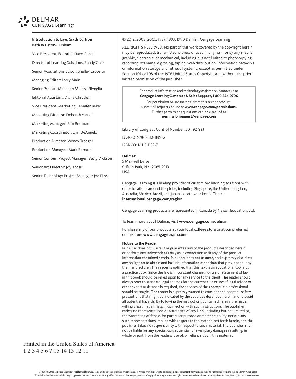 Preview page 6 of Introduction to Law 6th Edition By Beth Walston-Dunham