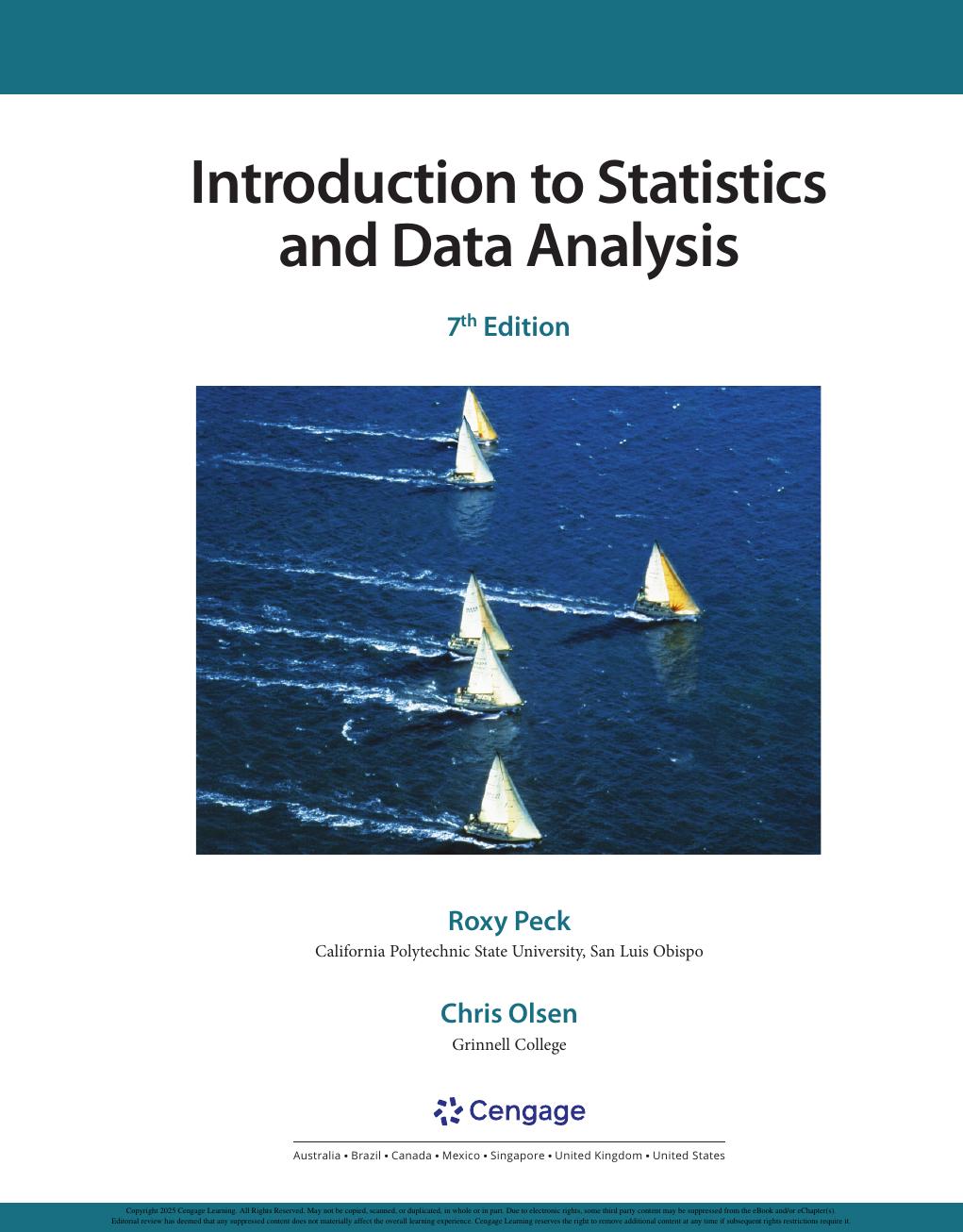 Preview page 2 of Introduction to Statistics and Data Analysis 7th Edition By Roxy Peck, Chris Olsen