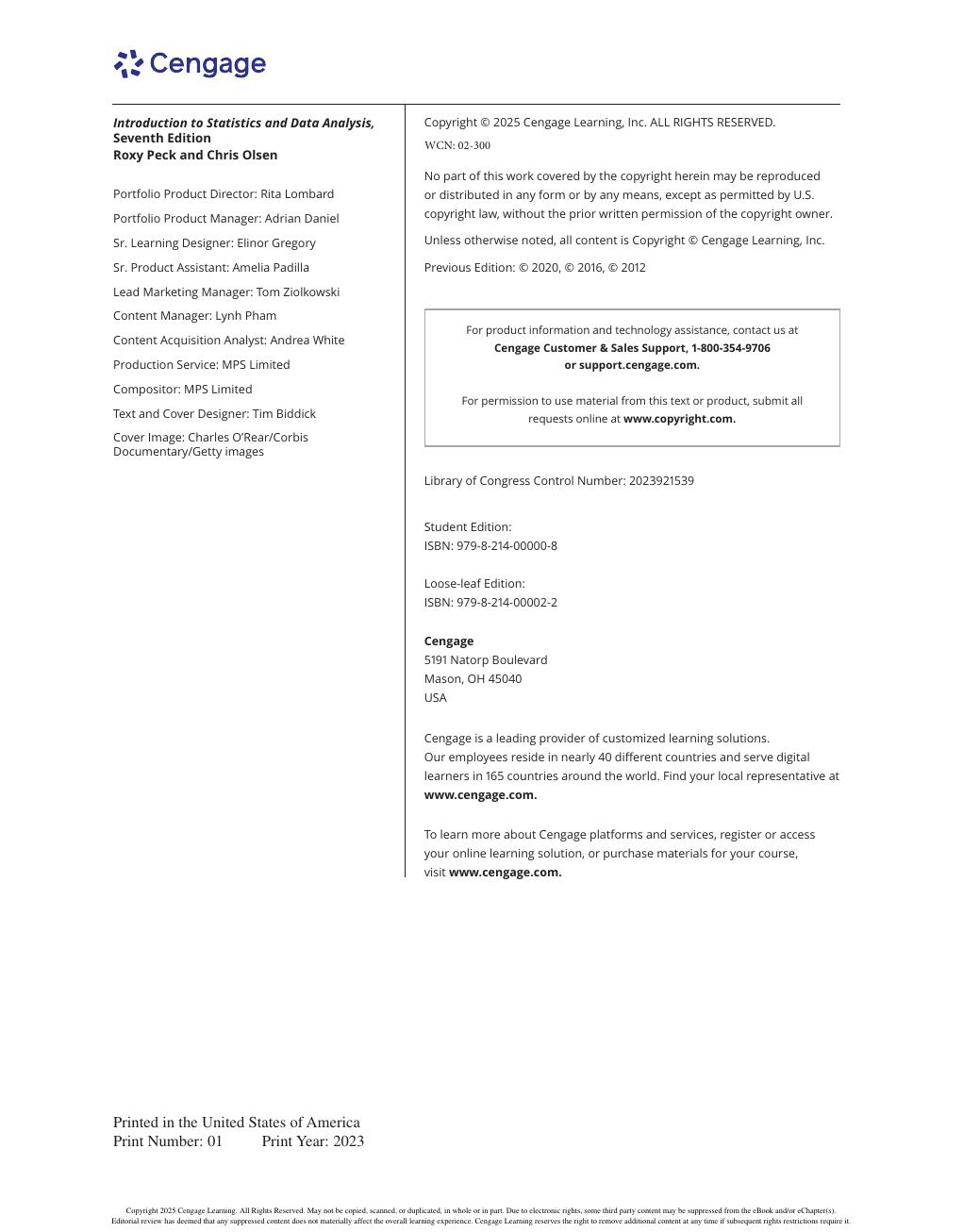 Preview page 4 of Introduction to Statistics and Data Analysis 7th Edition By Roxy Peck, Chris Olsen