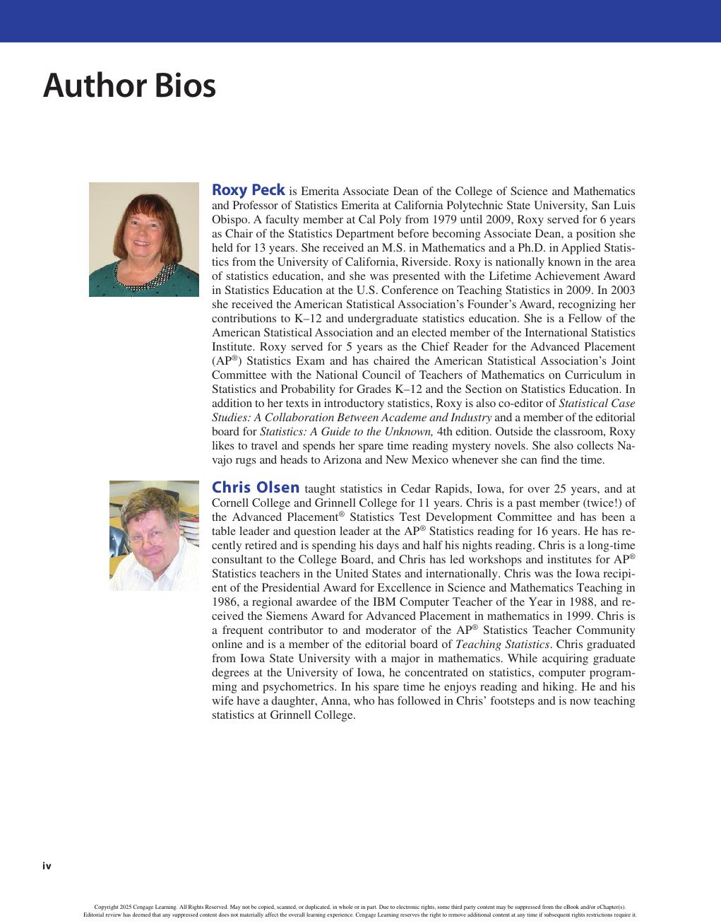 Preview page 6 of Introduction to Statistics and Data Analysis 7th Edition By Roxy Peck, Chris Olsen